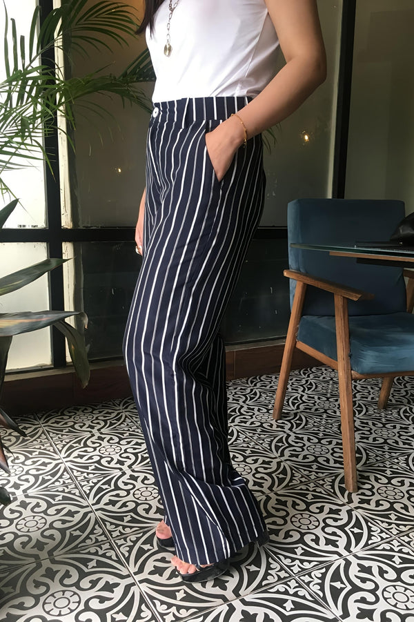 Striped Pleated Pants